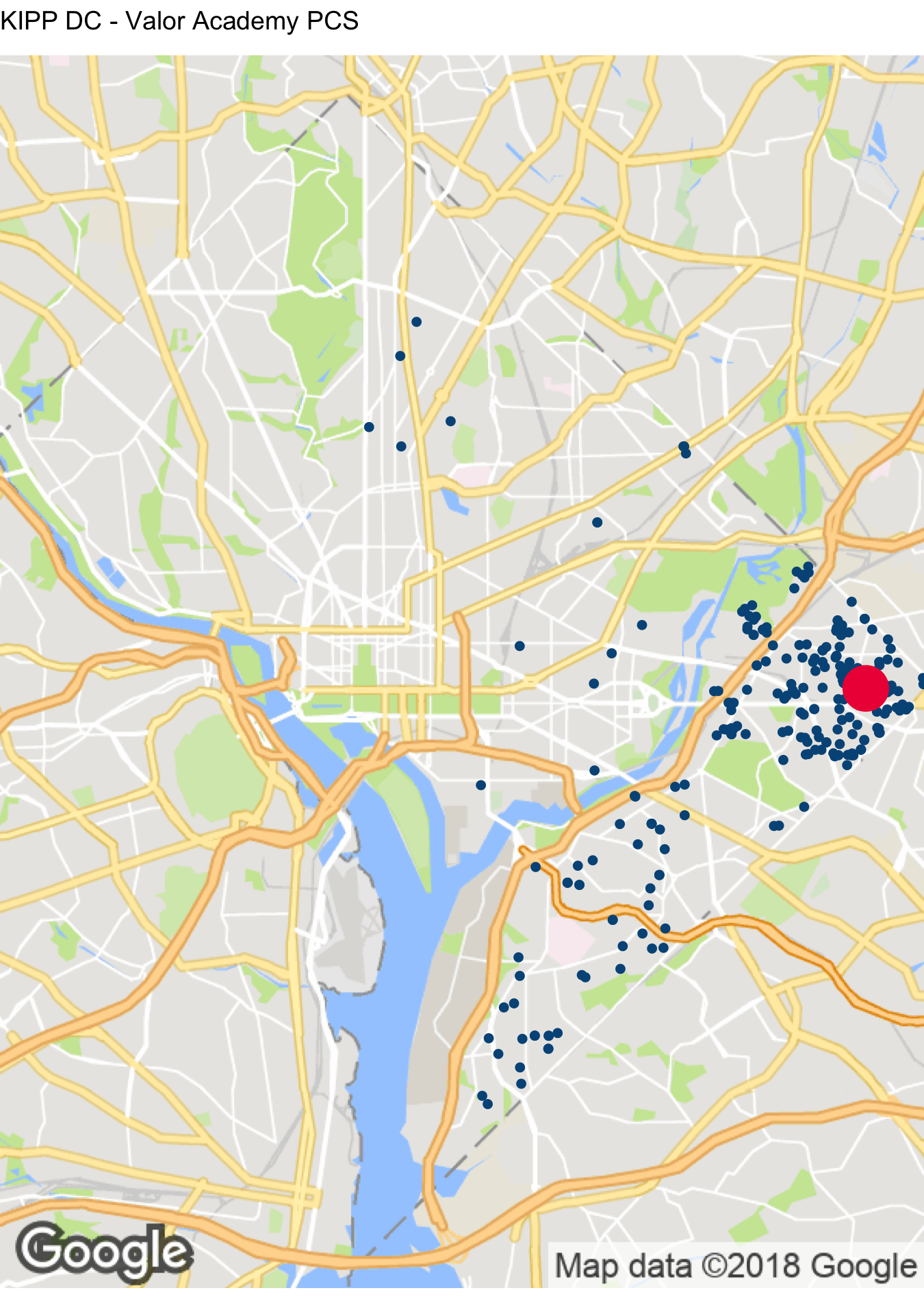 Kipp dc pcs valor academy student location map dc pcsb